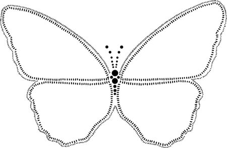 Outline Butterfly Wingsのイラスト素材