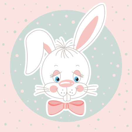 Cute bunny face backgroundのイラスト素材