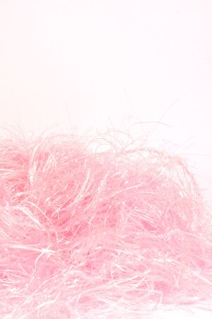 Pastel pink texture background with wool lines.の写真素材