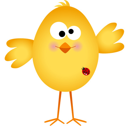 Funny egg chick cartoonのイラスト素材