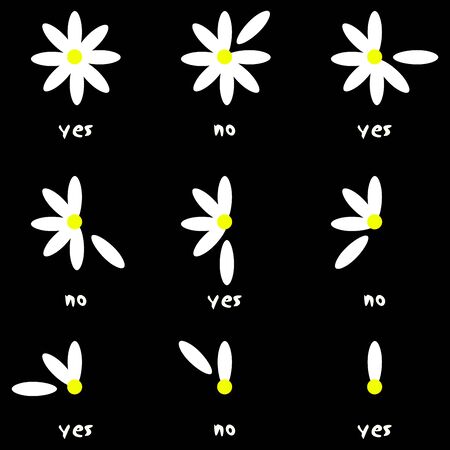 Flower love nature removes the daisy yesのイラスト素材