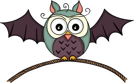 Halloween bat owlのイラスト素材