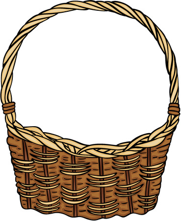 Wicker basket emptyのイラスト素材