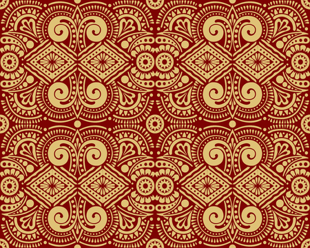 Seamless background geometric decorative floral patternのイラスト素材