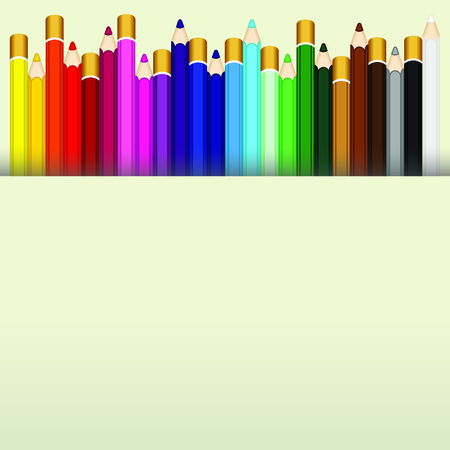 Color pencils backgroundのイラスト素材