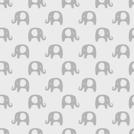 Seamless pattern of cute elephantのイラスト素材