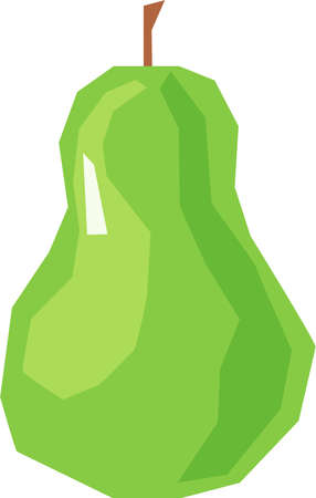 Abstract fresh pear isolated on whiteのイラスト素材