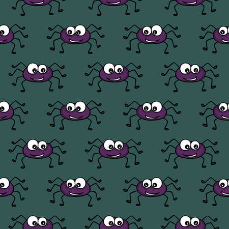 Seamless pattern background of funny spiderのイラスト素材