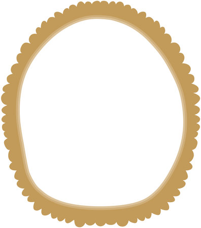 Simple blank oval frame isolatedのイラスト素材