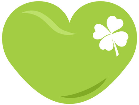 Green St Patrick's Day heartのイラスト素材
