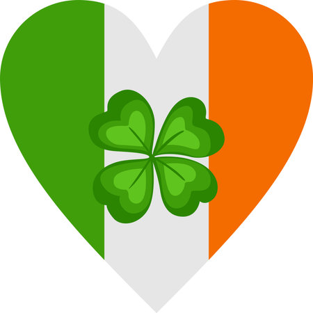 <p>Heart flag of ireland with clover</p><p><br></p>のイラスト素材