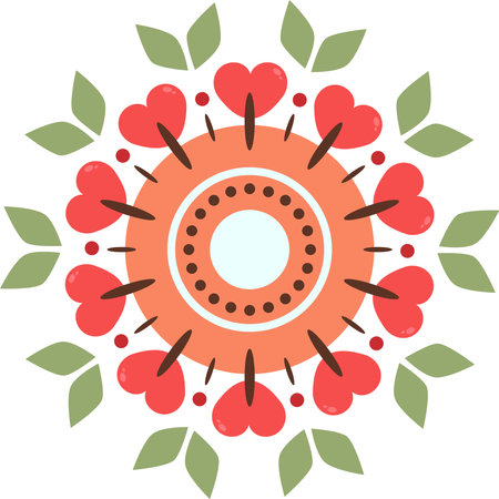 Geometric flower isolated on whiteのイラスト素材