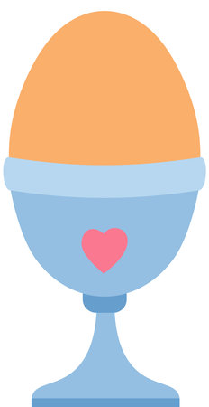 Fresh egg in egg cupのイラスト素材