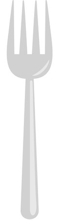 Stainless fork icon isolated on whiteのイラスト素材
