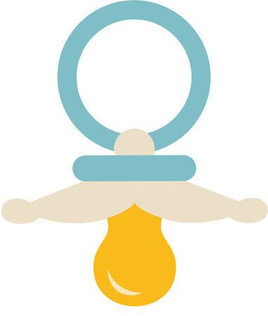 This is an illustration of a baby pacifier that can be used as a decoration.のイラスト素材