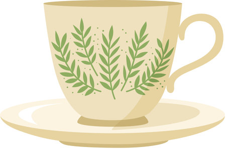 Use this image of a cup of tea or coffee on your next design.のイラスト素材