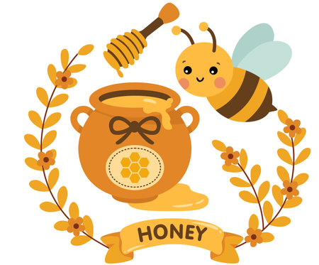 Honey concept with icon design, vector illustration 10 eps graphic.のイラスト素材