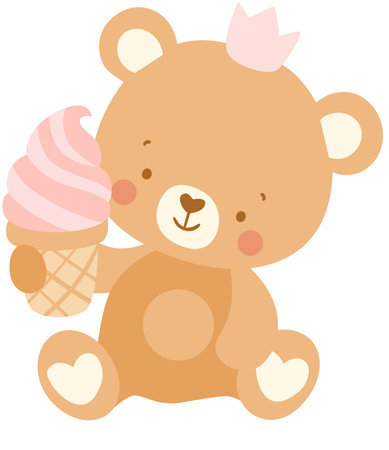 This cute teddy bear is perfect for your next design. Everyone will love it!のイラスト素材