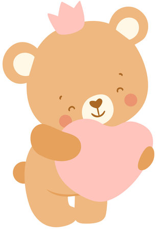 This cute teddy bear is a perfect image for your next design.のイラスト素材