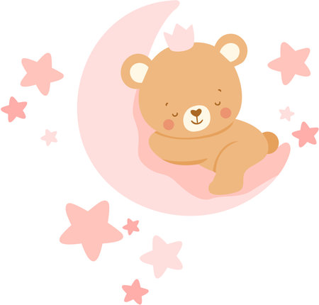 Use this image of a teddy bear on your baby clothes.のイラスト素材