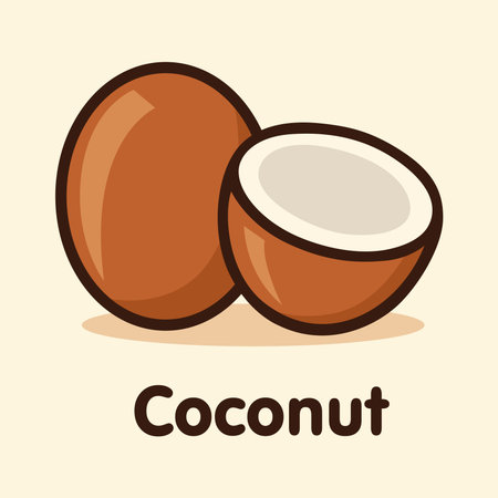 coconut icon design, vector illustration eps10 graphic.のイラスト素材
