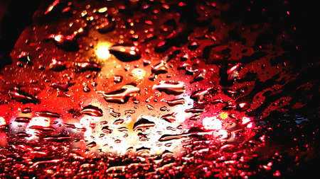 Drops of the rain on glass .の素材