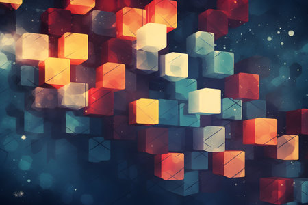 Science Geometric Abstract Background.の素材
