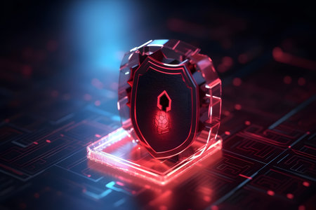 Cyber security firewall interface protection. protect personal information.の素材