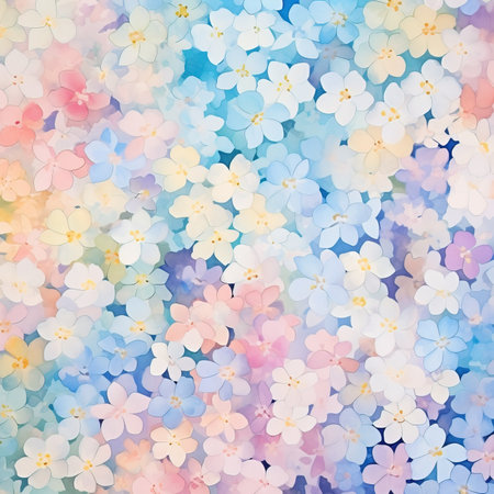 abstract background with flowers. watercolor painting.  illustration.の素材