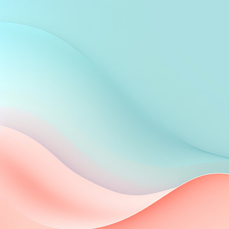 Abstract background with smooth wavy lines in pastel colors. Vector illustrationの素材