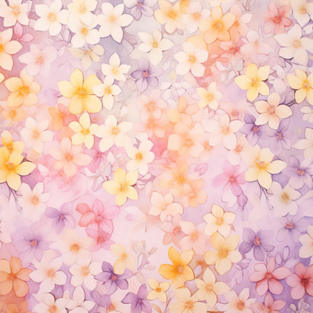 Cherry blossom sakura spring flowers background. Watercolor illustration.の素材