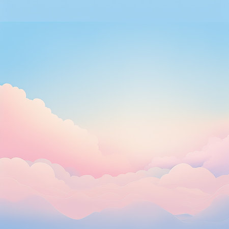 Sky and clouds background with pastel colors. Vector Illustration.の素材