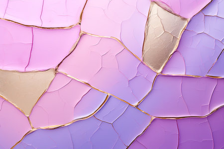 abstract background of cracked paint with gold and purple tone for designの素材