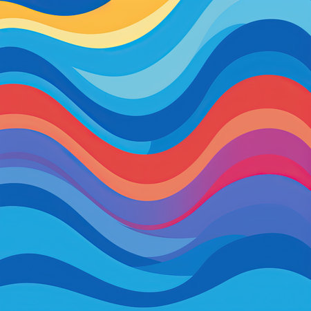 Abstract background with colorful waves. Vector Illustration. Eps 10.の素材