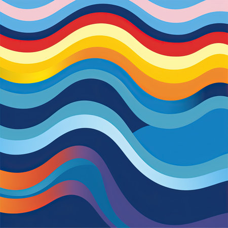 abstract background with colorful waves. Vector illustration. Eps 10.の素材