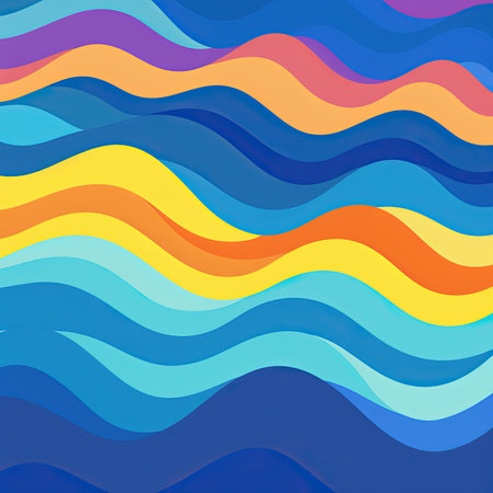 Abstract background with waves. Vector illustration. Can be used for wallpaper, web page background, web banners.の素材