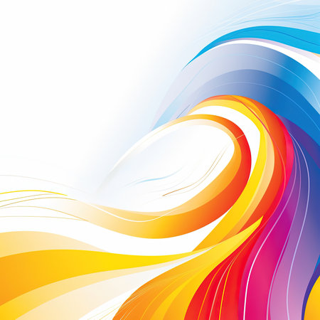abstract background with colorful waves. Vector illustration. EPS10.の素材