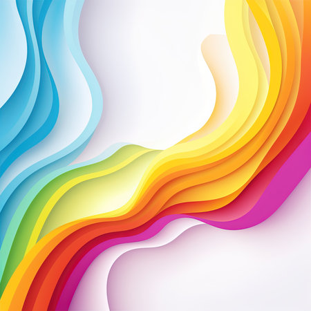Abstract background with multicolored paper cut shapes. Vector illustration.の素材