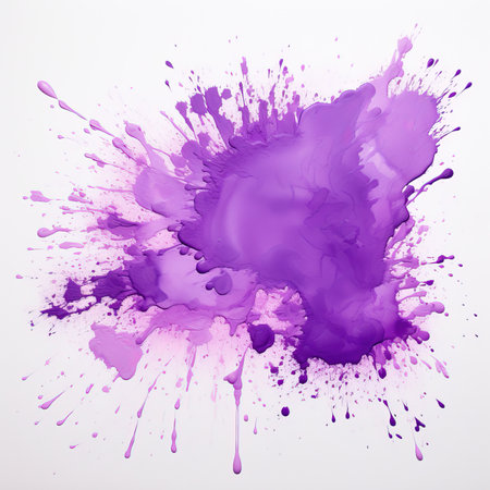 Purple paint splashes isolated on white background. Vector illustration.の素材