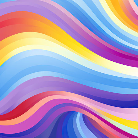 Colorful smooth wavy stripes background. Vector illustration eps10の素材