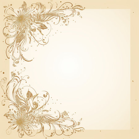 Vintage floral background with place for your text. Vector illustration.の素材
