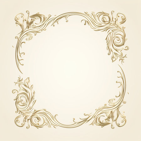 Vintage frame in Victorian style. Ornate vector element for designの素材