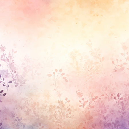 Watercolor floral background. Hand drawn watercolor texture with flowers.の素材
