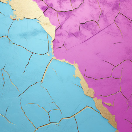 Cracked paint on wall as abstract background. 3d render illustrationの素材