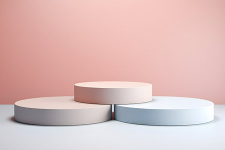 3d render of podium for product presentation in minimalism style.の素材