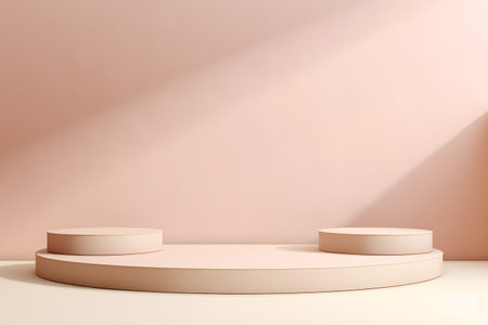 Abstract scene podium mockup. Award ceremony concept. 3d renderの素材
