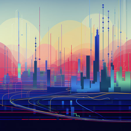 Abstract city background. Vector illustration.の素材