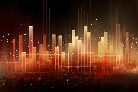 abstract background with financial charts and graphs. Vector Illustration.の素材