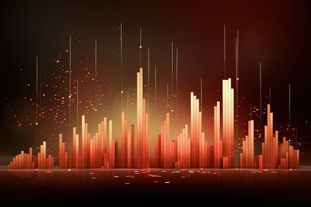 abstract music equalizer background, vector illustration eps10 graphicの素材