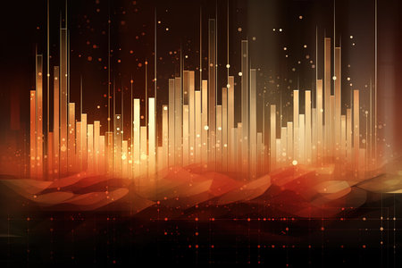 abstract technology background with digital equalizer. Vector illustration for your designの素材